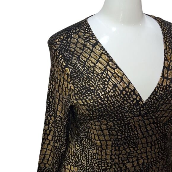 INC Glitter Printed Faux Wrap Dress - Picture 7 of 16